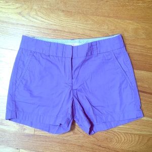 0 J Crew Chino Broken In Purple Shorts